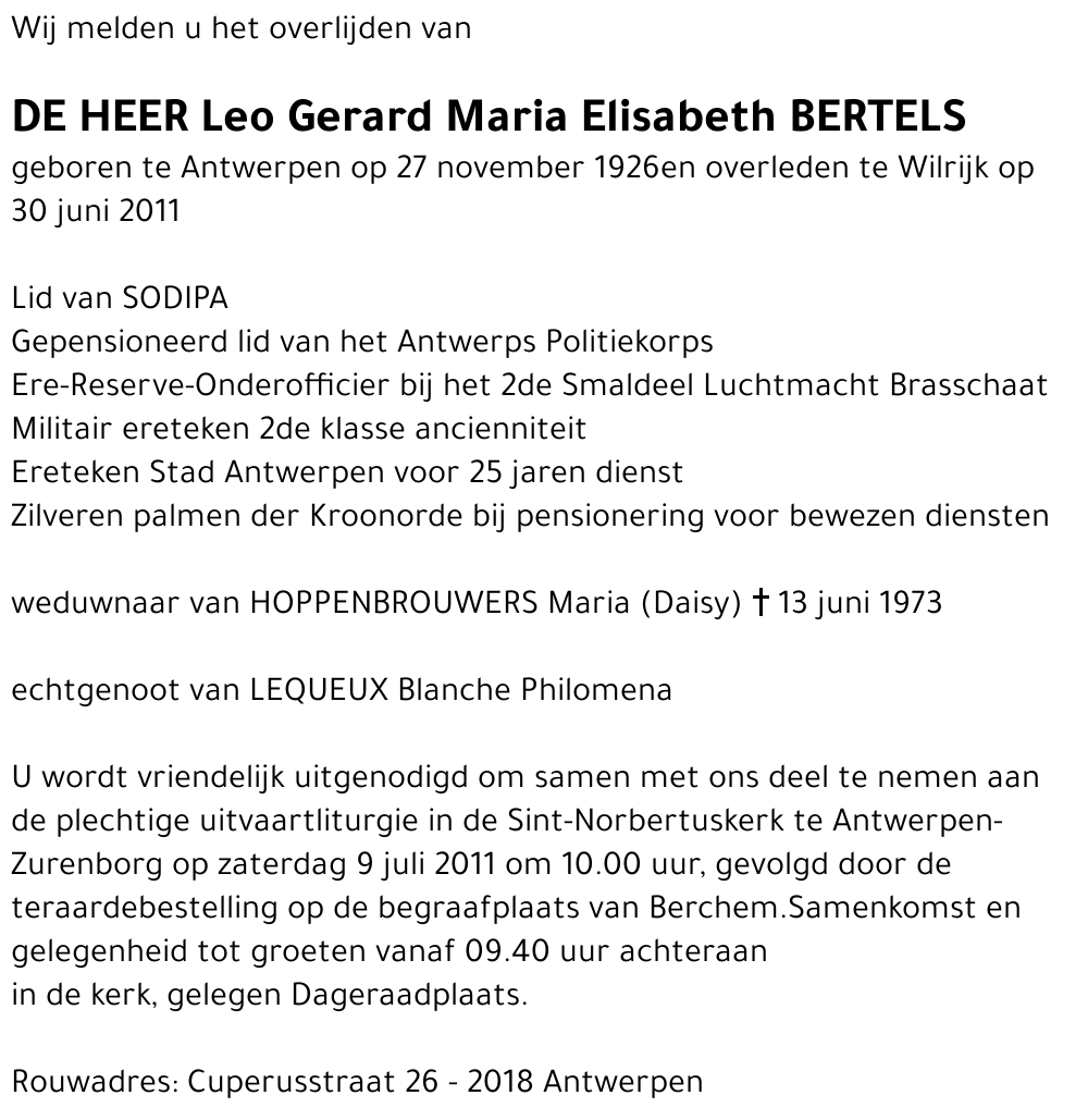 Leo Gerard Maria Elisabeth Bertels