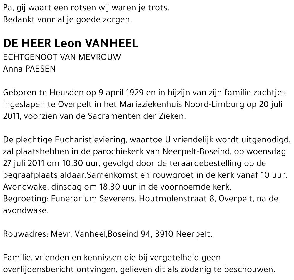 Leon Vanheel