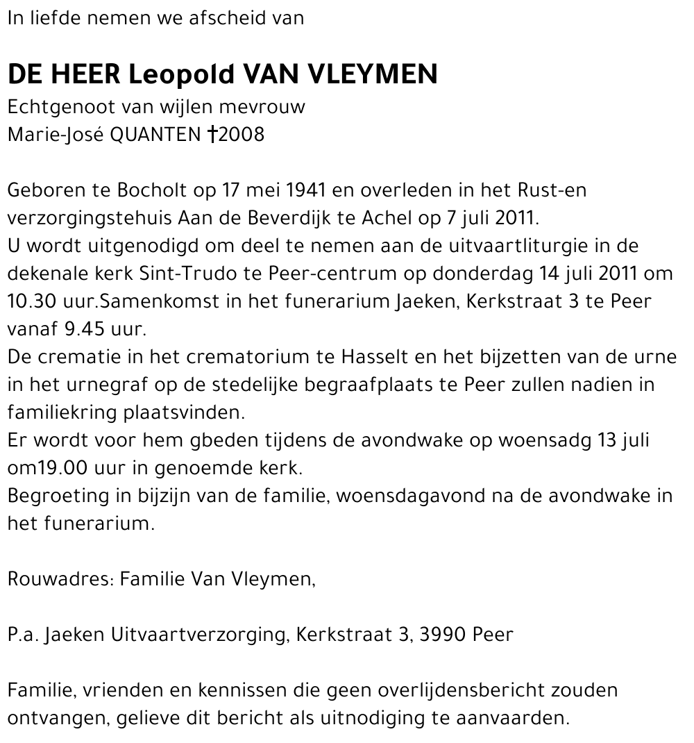 Leopold Van Vleymen