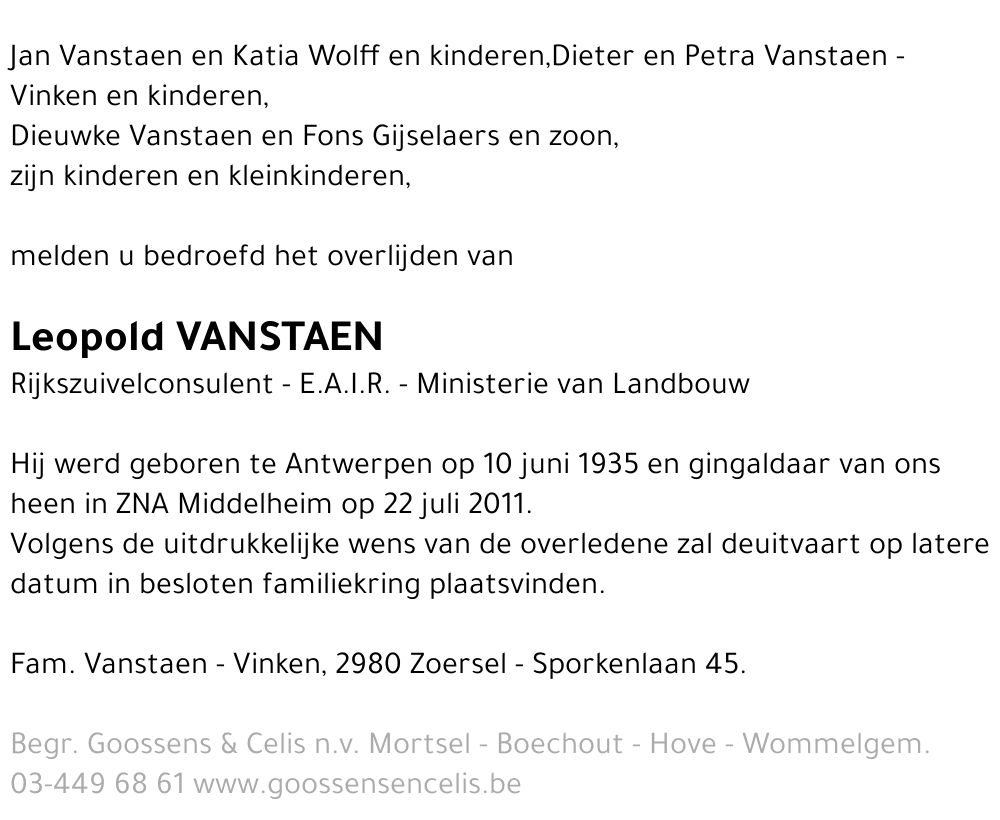 Leopold Vanstaen