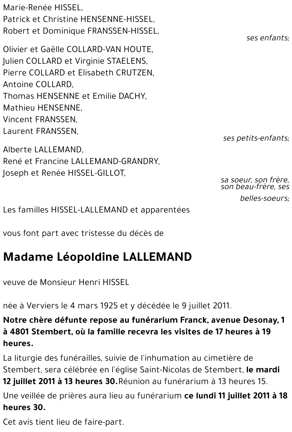 Léopoldine LALLEMAND