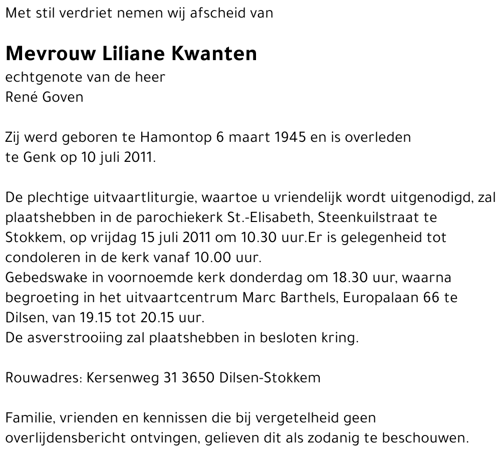 Liliane Kwanten
