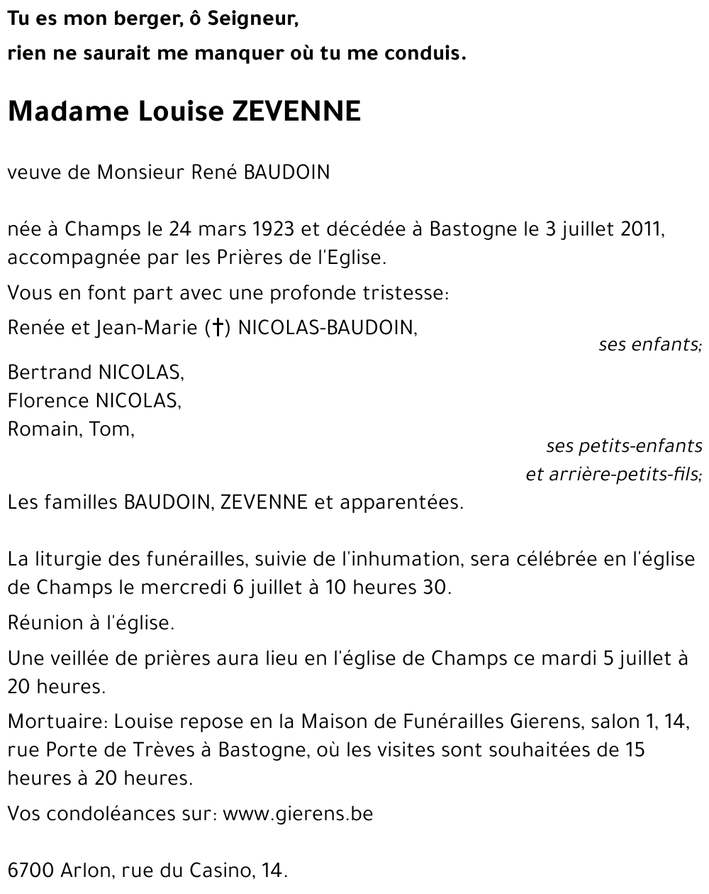 Louise ZEVENNE