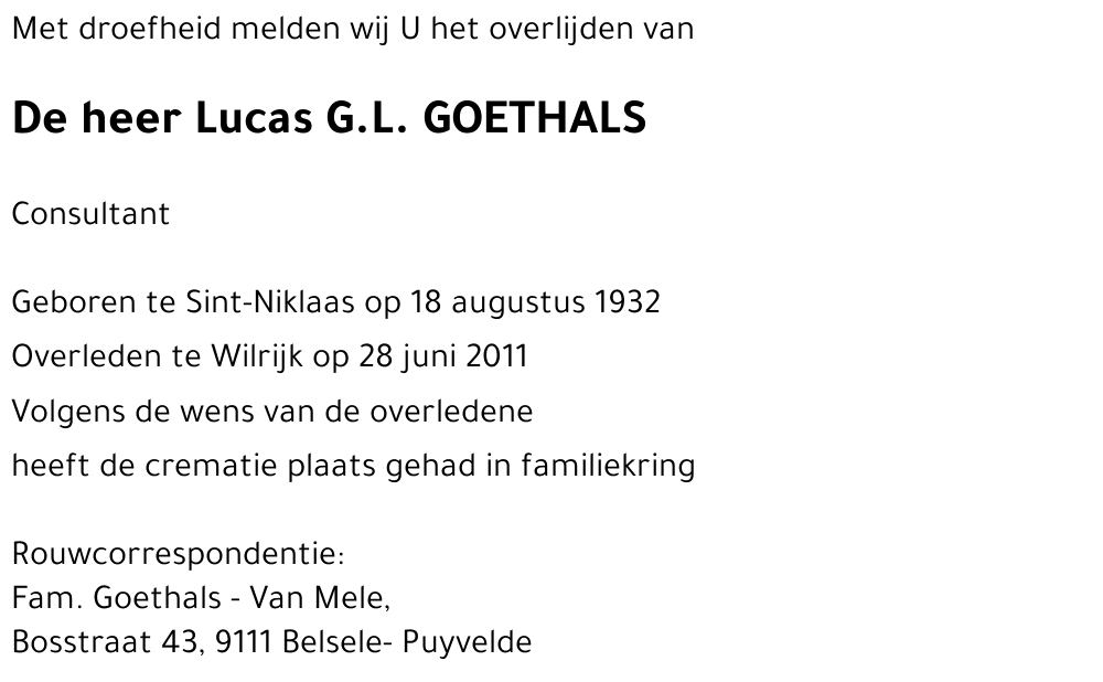 Lucas G.L. GOETHALS