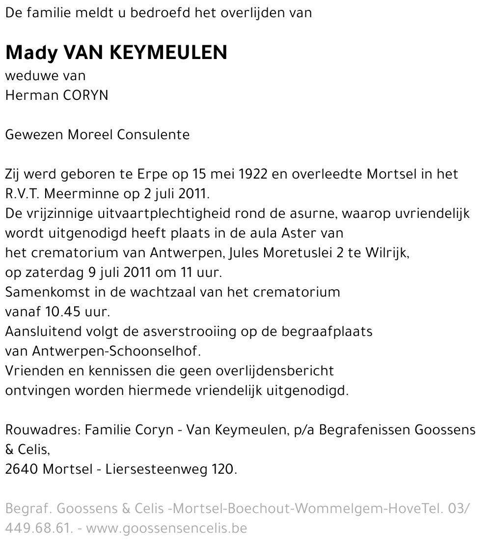 Mady Van Keymeulen