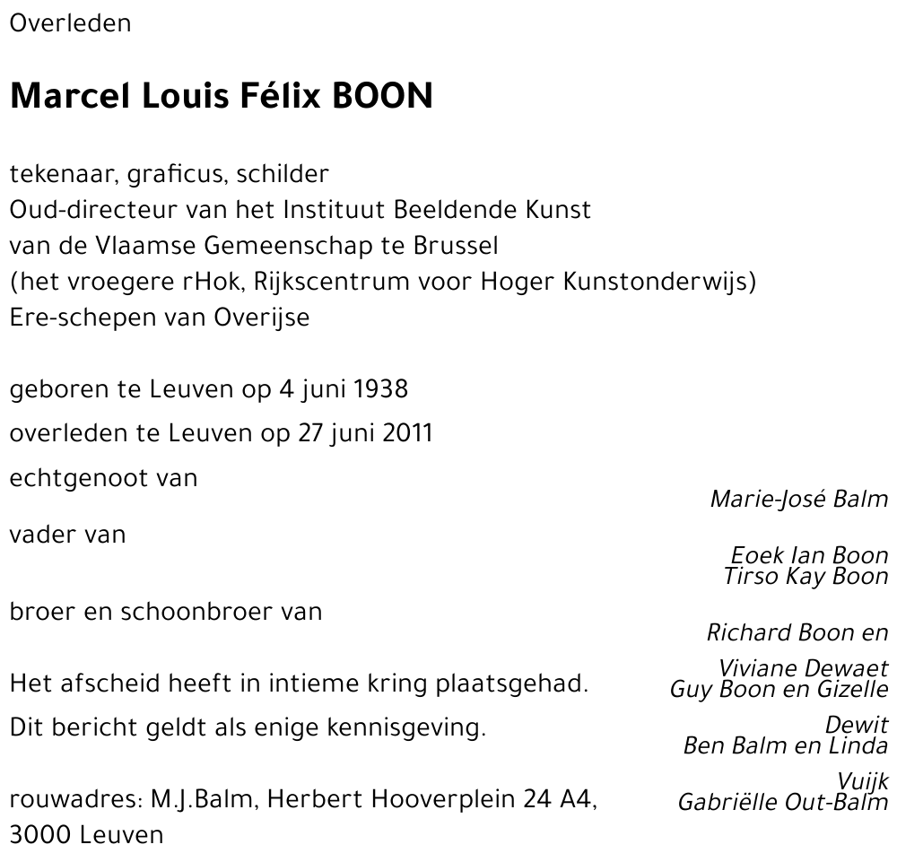 Marcel Louis Félix BOON