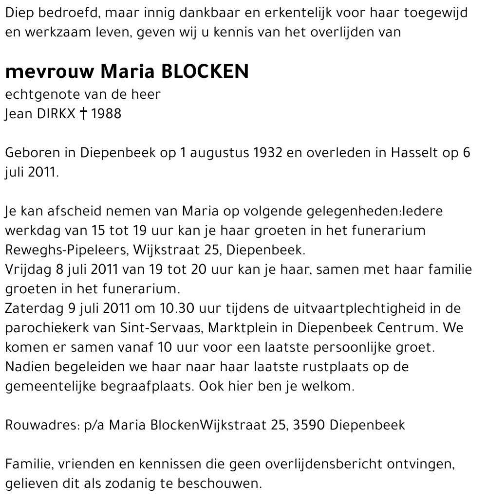 Maria Blocken
