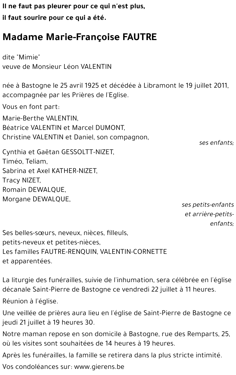 Marie-Françoise FAUTRE