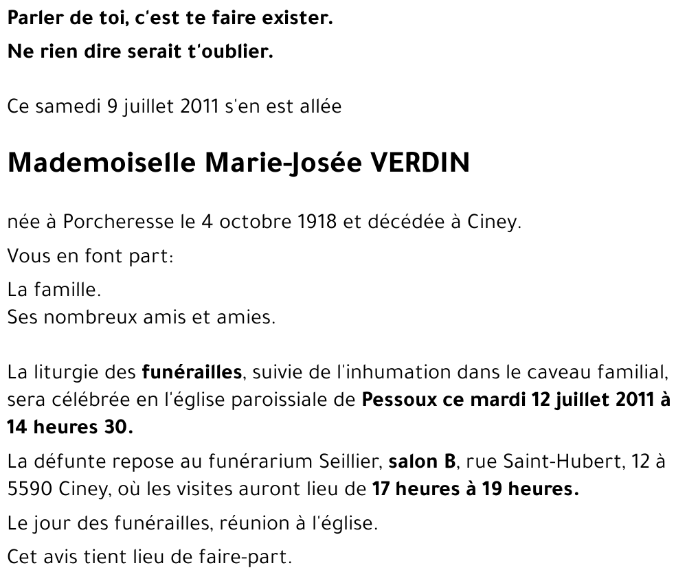 Marie-Josée VERDIN
