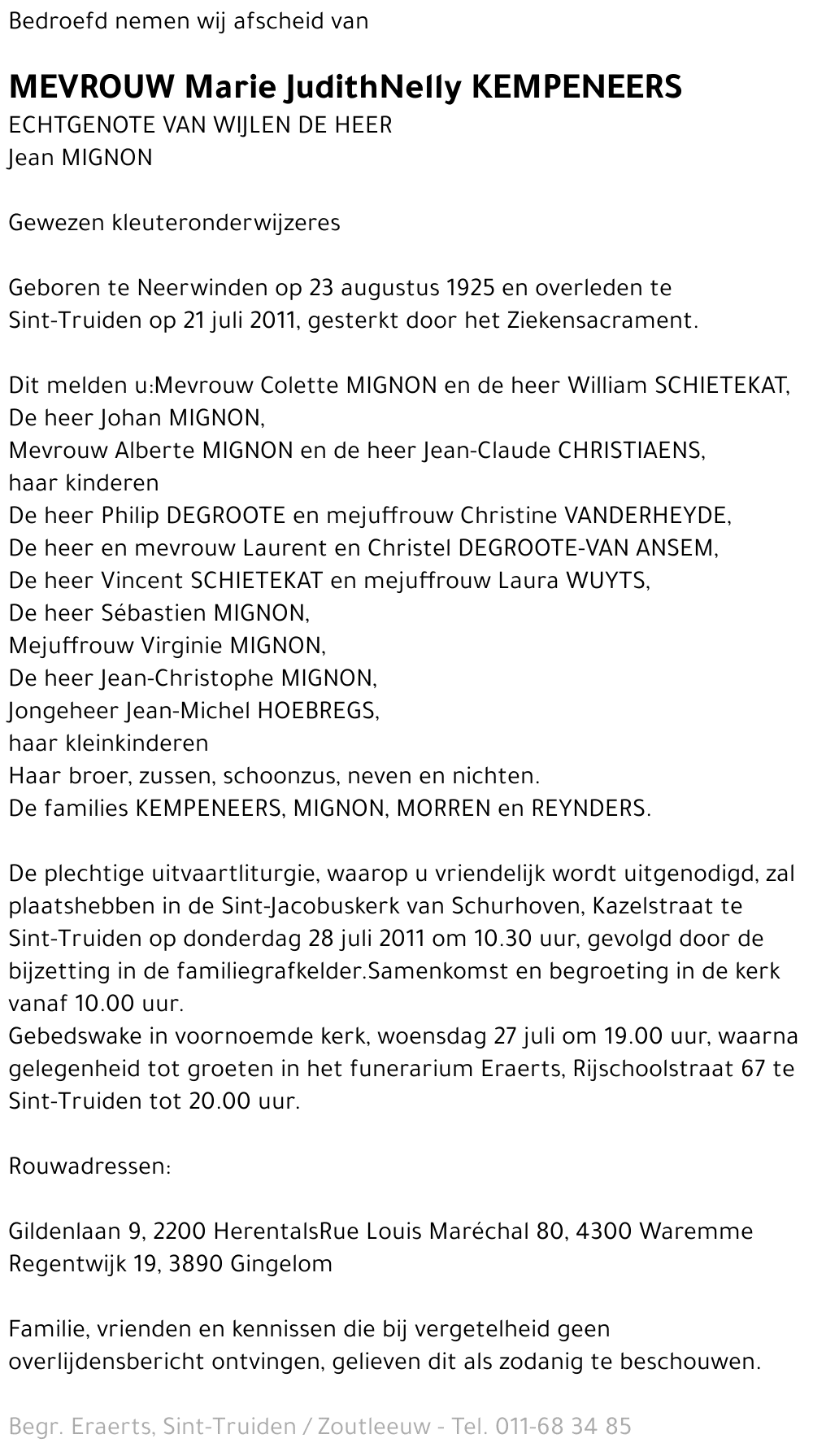 Marie Judith Nelly Kempeneers