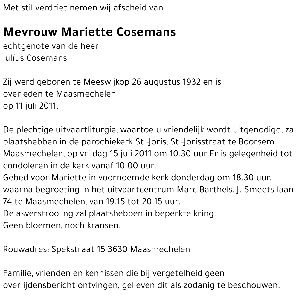 Mariette Cosemans