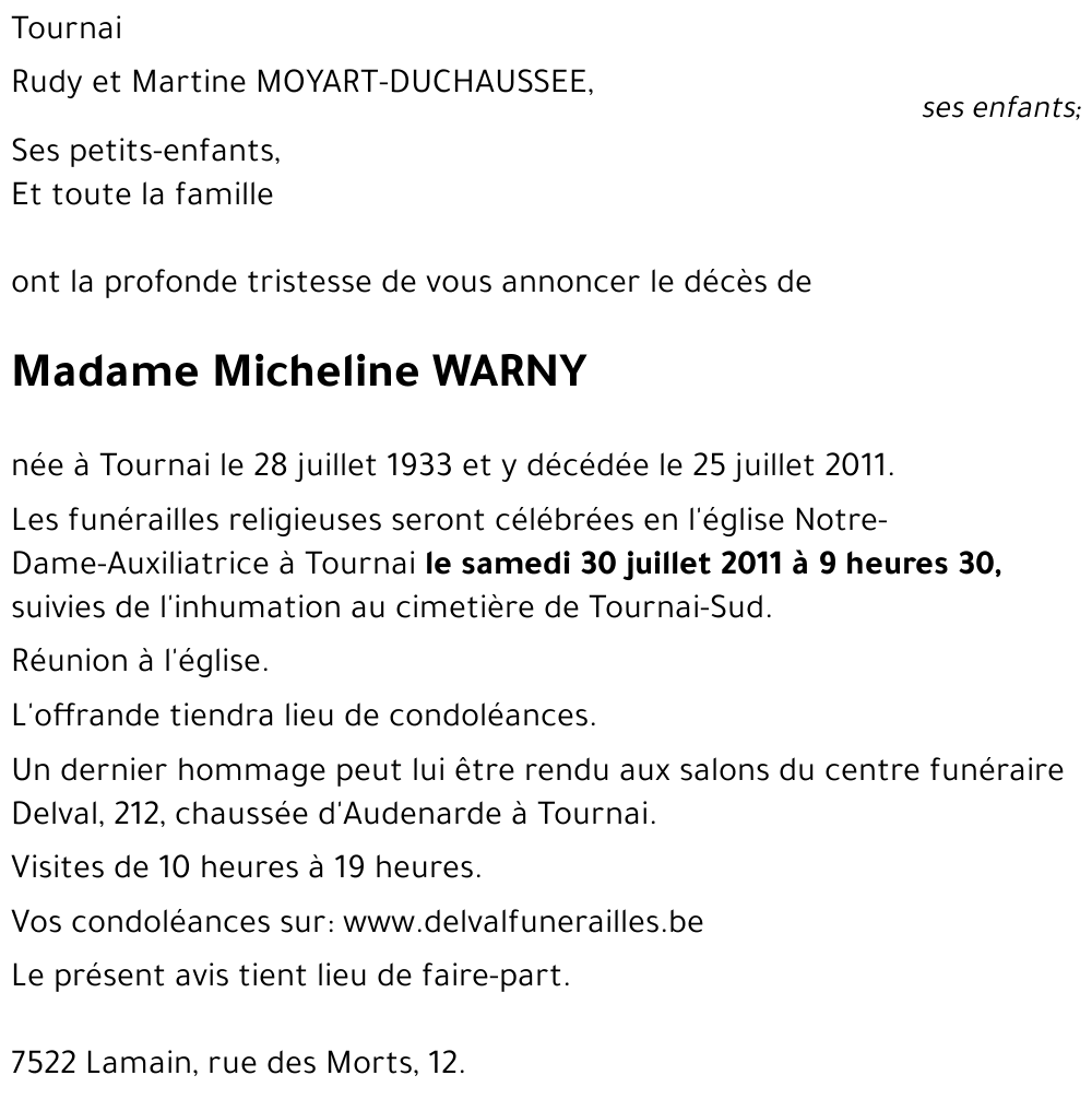 Micheline WARNY