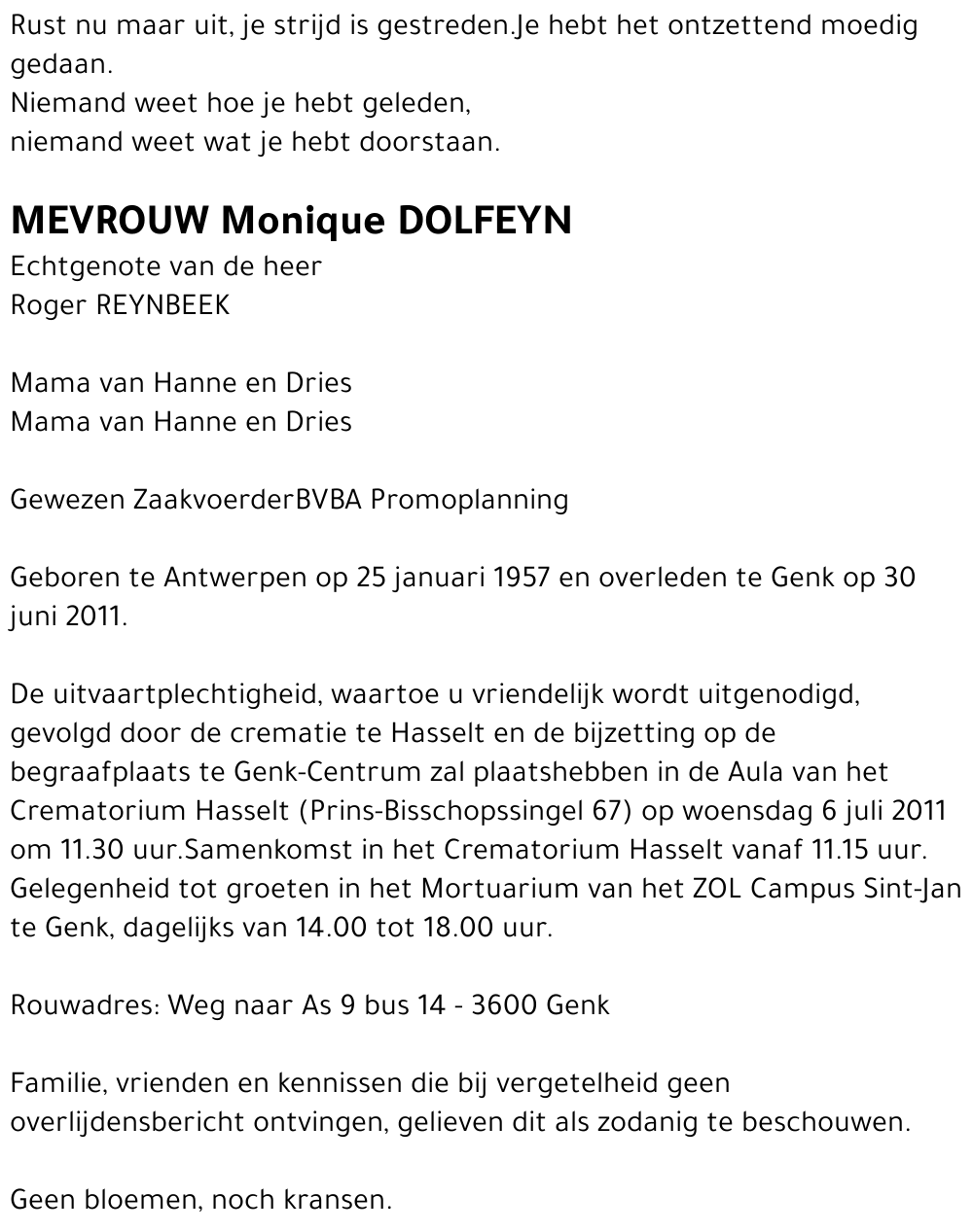 Monique DOLFEYN