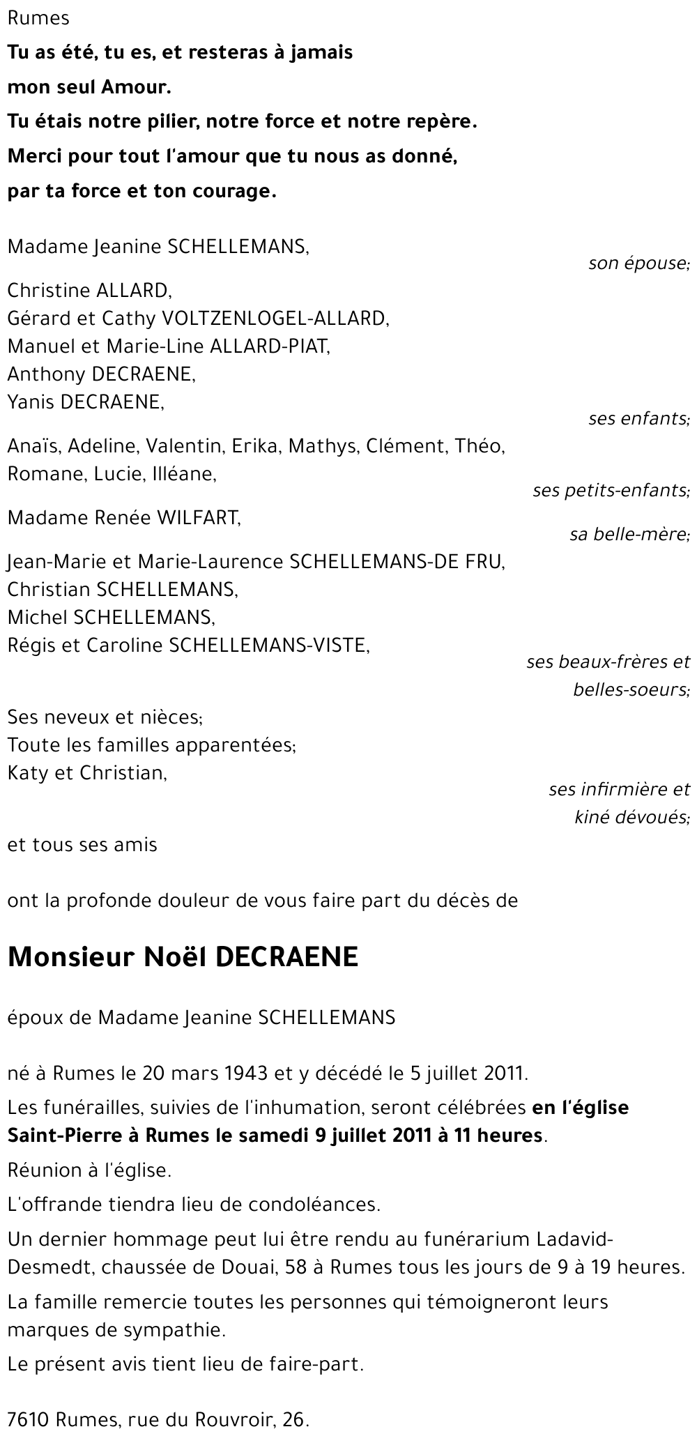 Noël DECRAENE