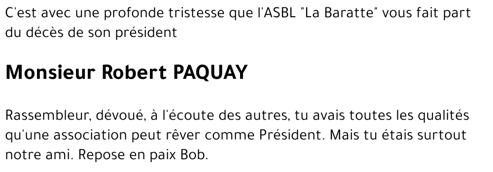 Robert PAQUAY