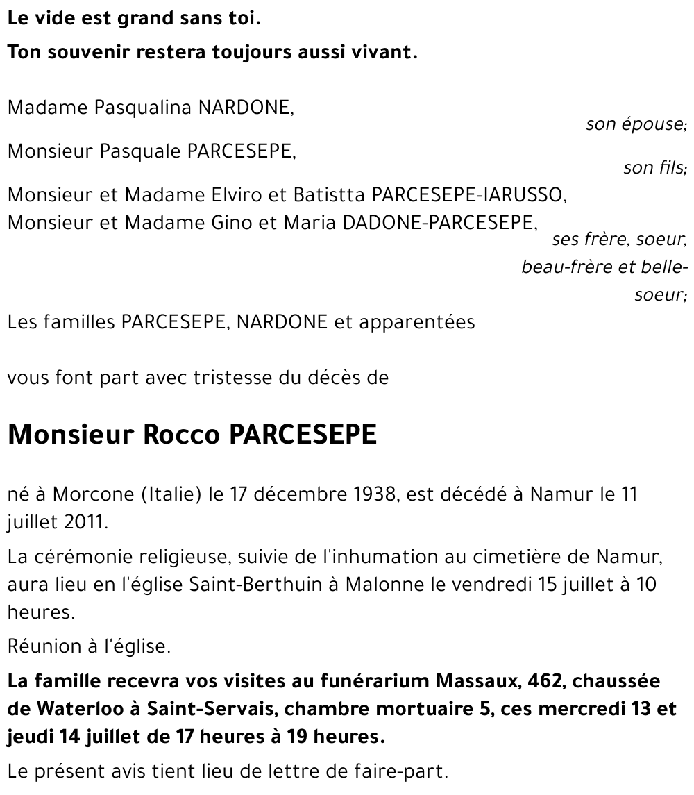 Rocco PARCESEPE
