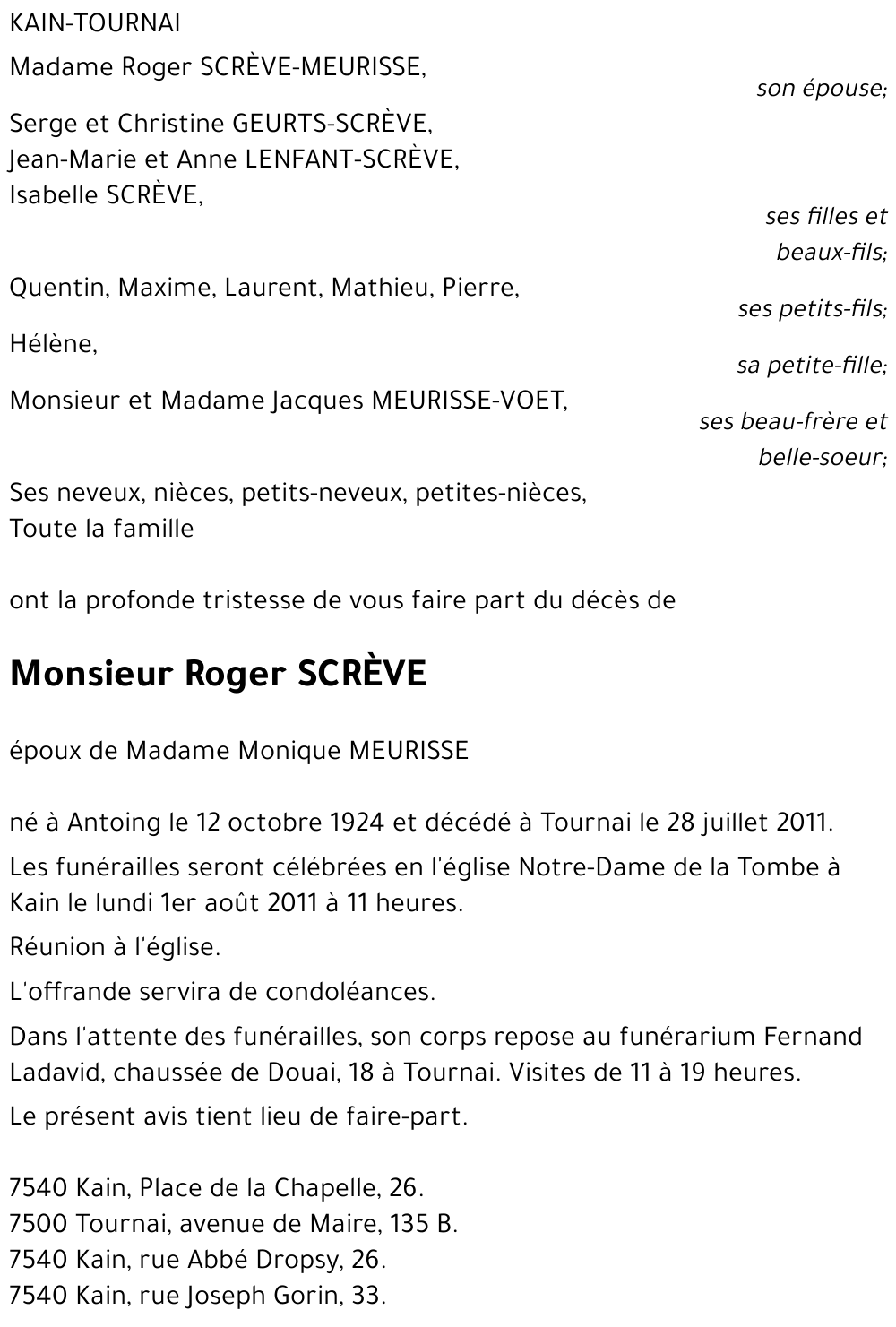 Roger SCREVE