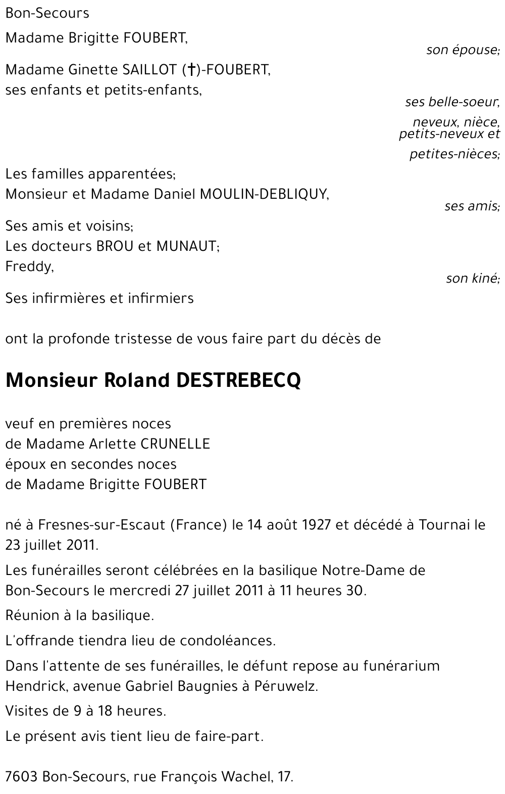 Roland DESTREBECQ