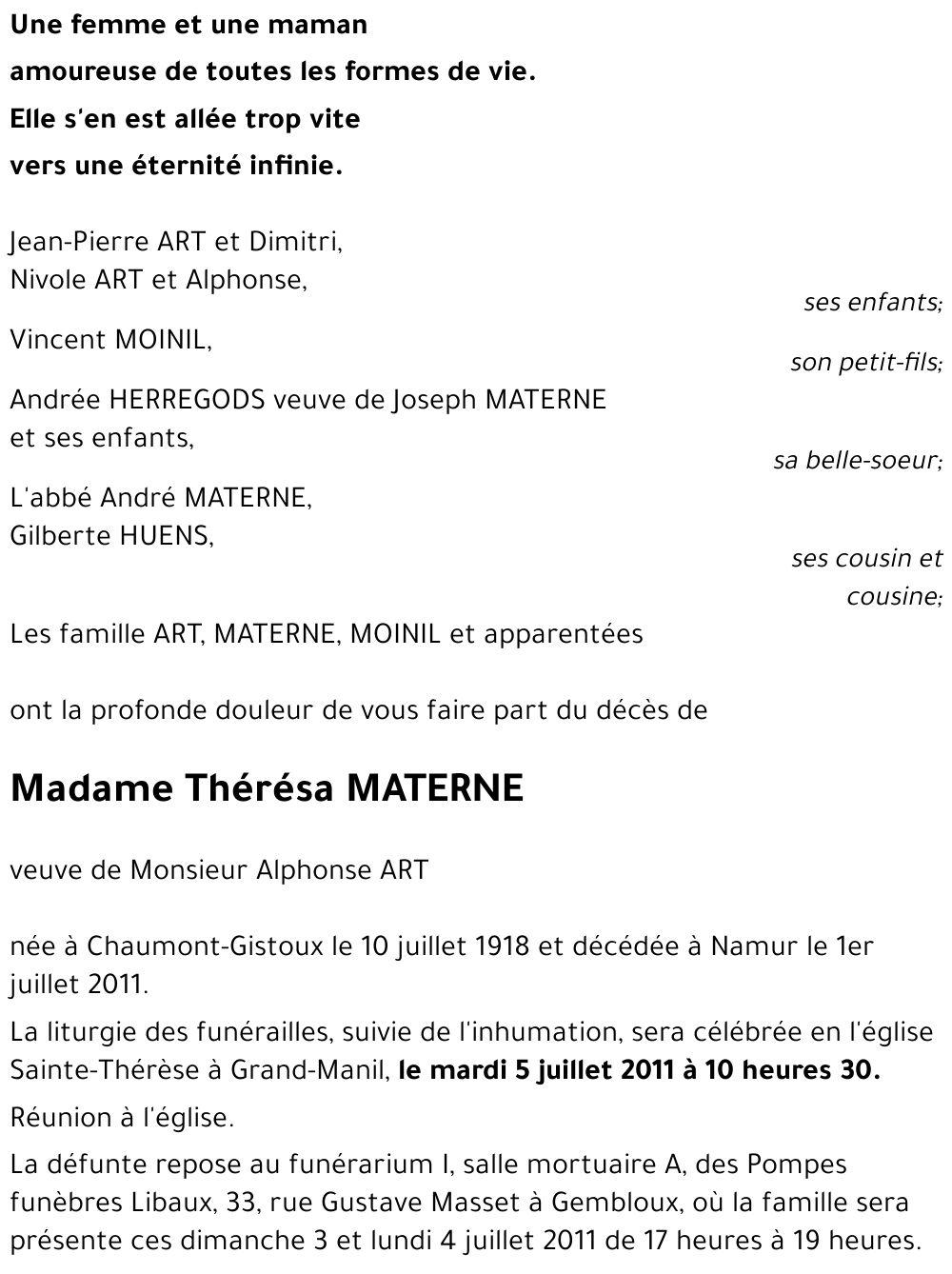 Thérésa MATERNE