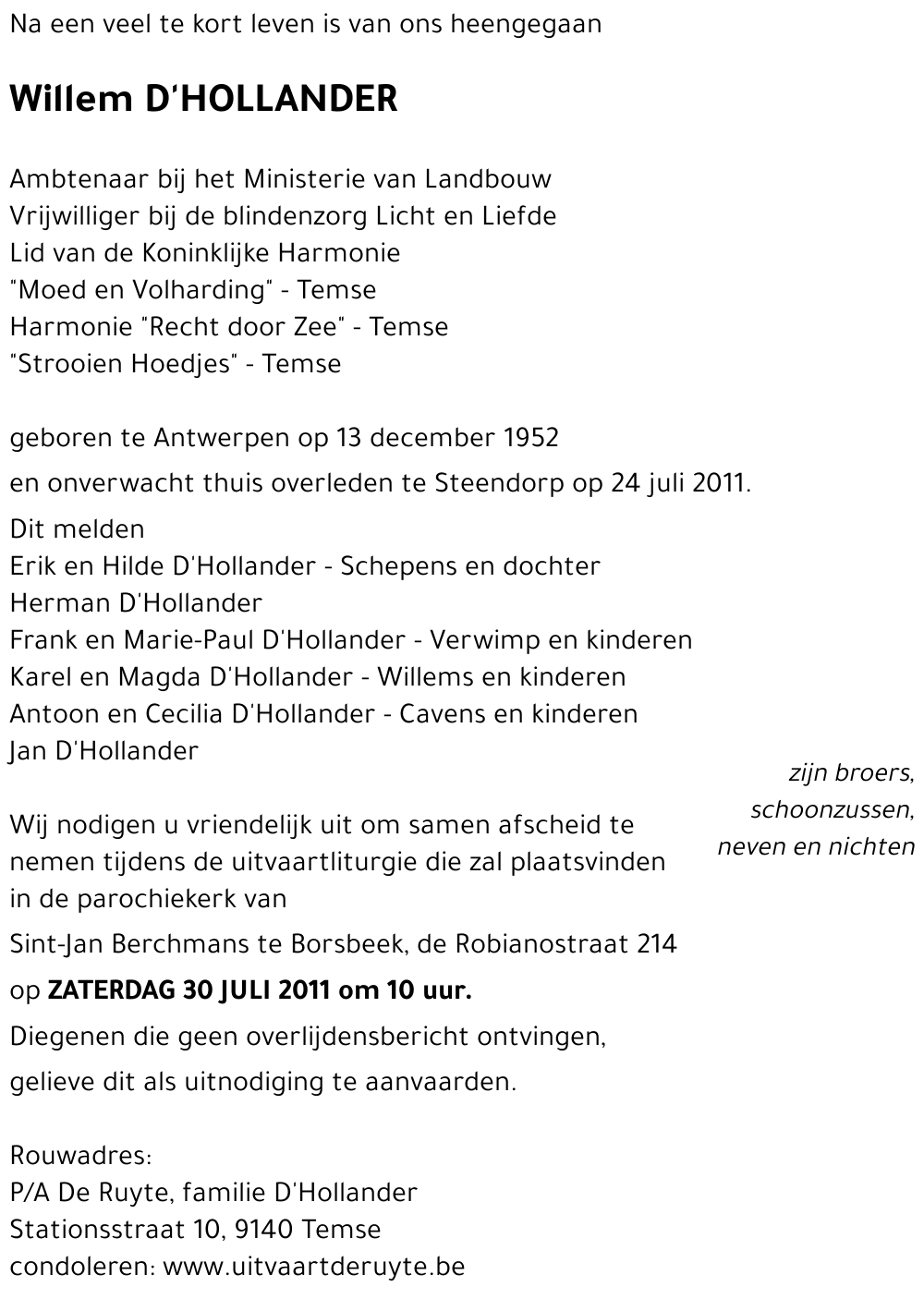 Willem D'HOLLANDER