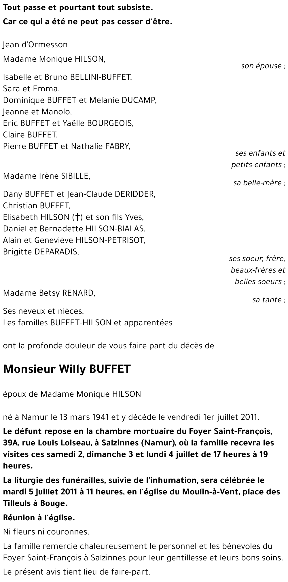 Willy BUFFET