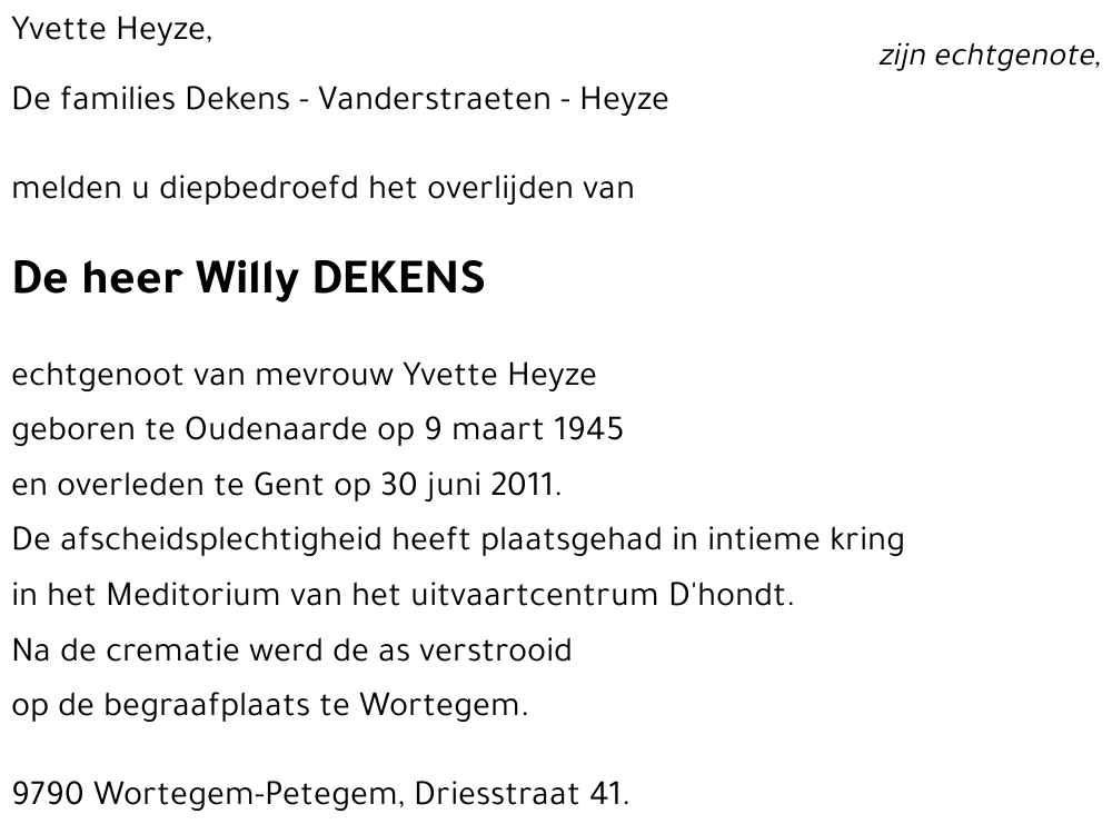 Willy DEKENS