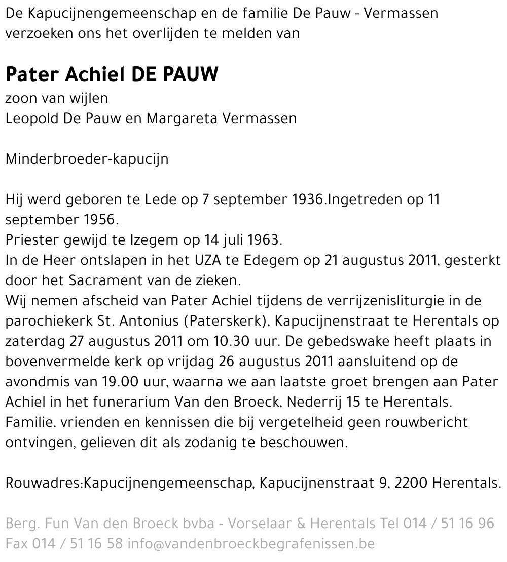 Achiel De Pauw