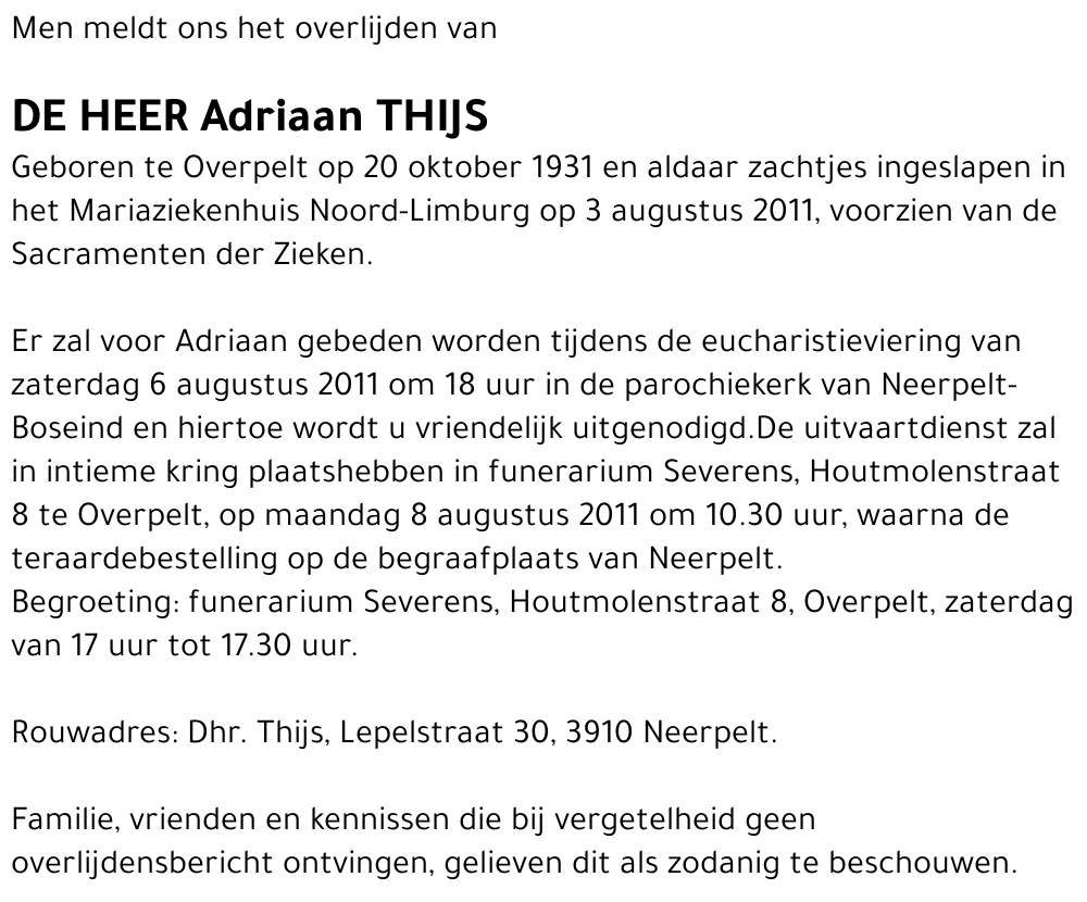 Adriaan Thijs