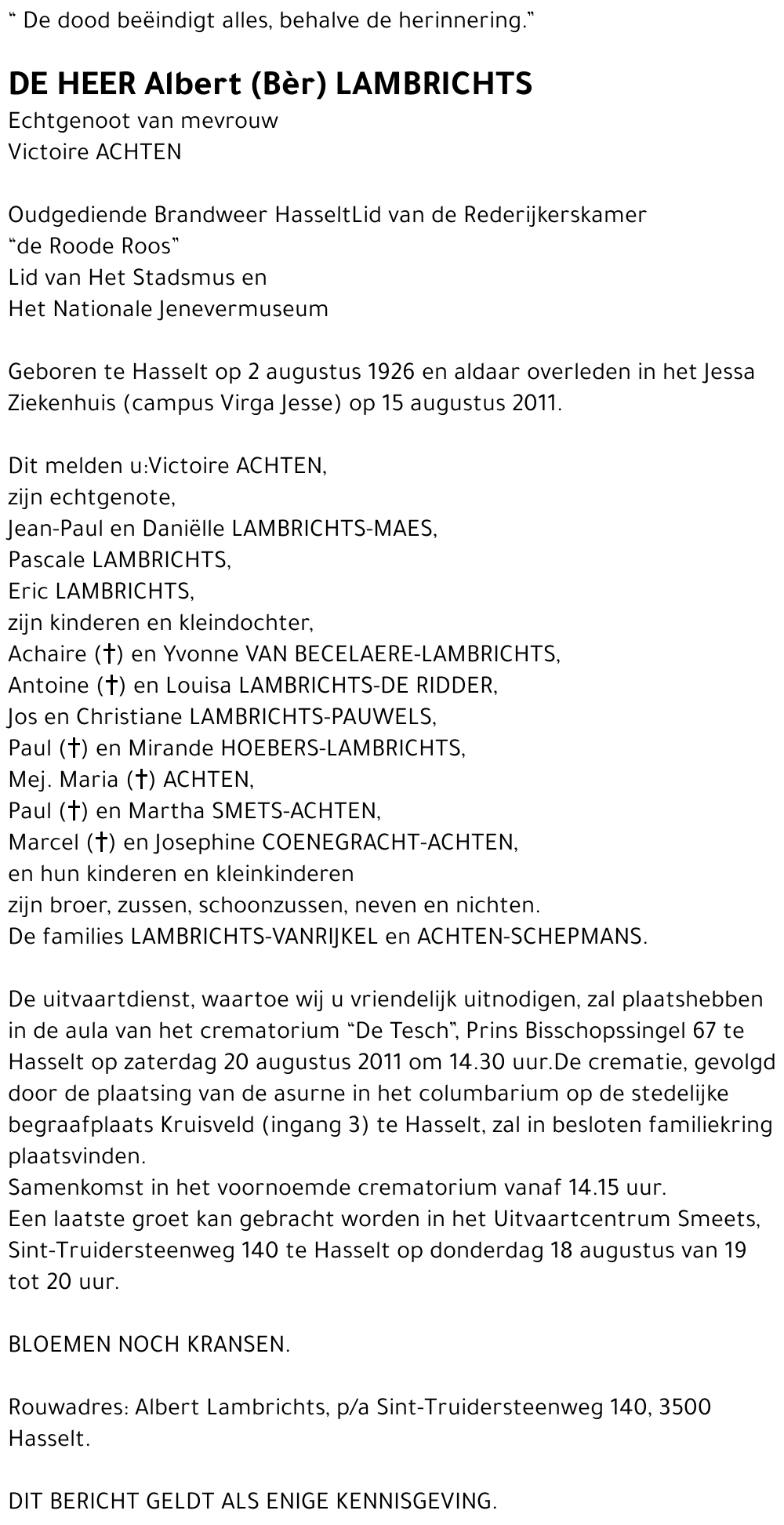 Albert (Bèr) Lambrichts