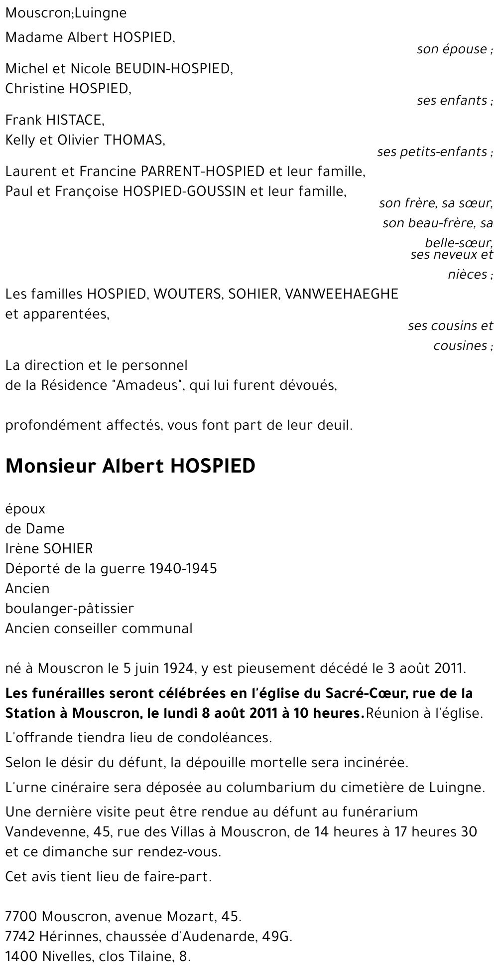 Albert HOSPIED