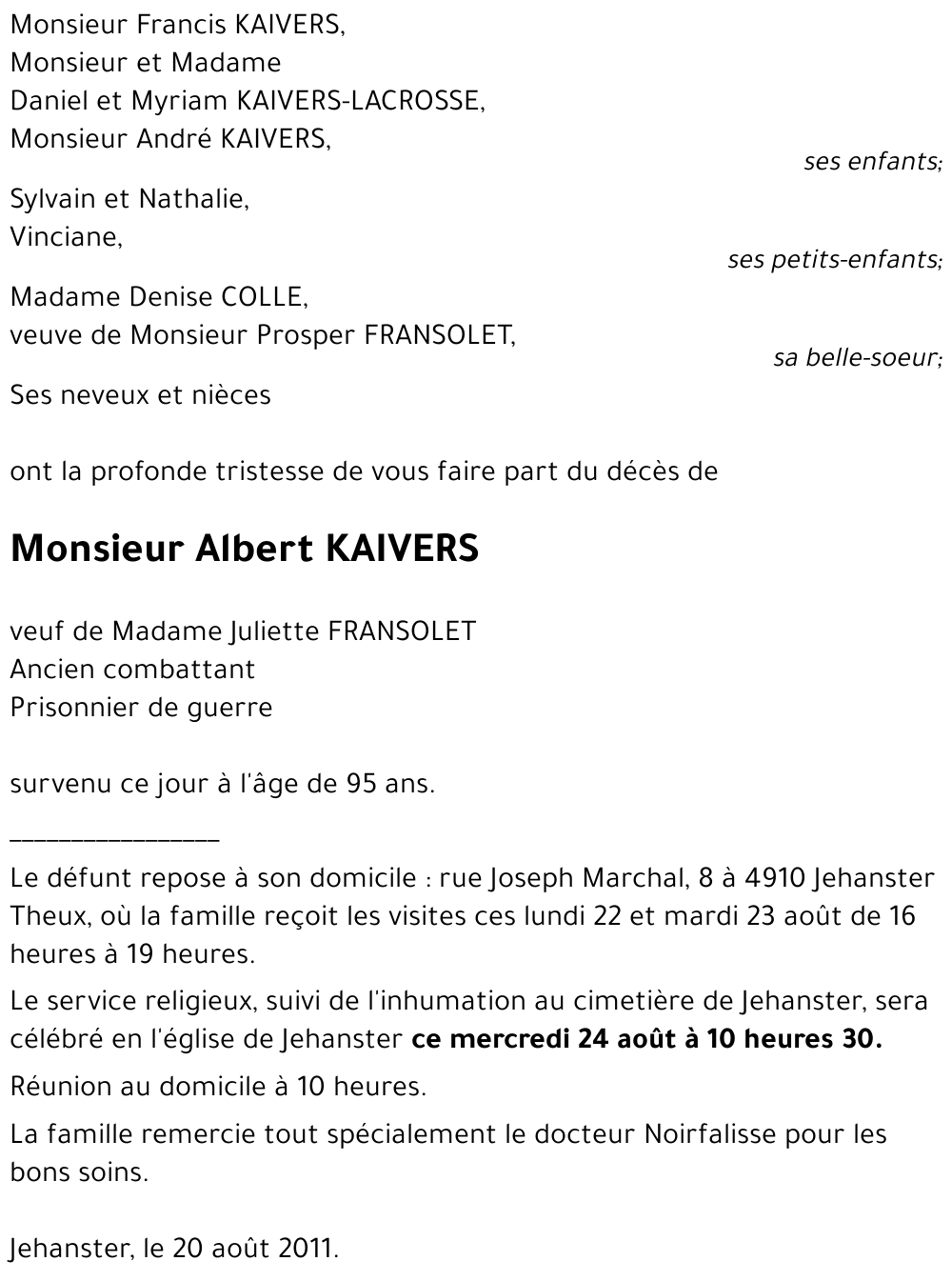 Albert KAIVERS