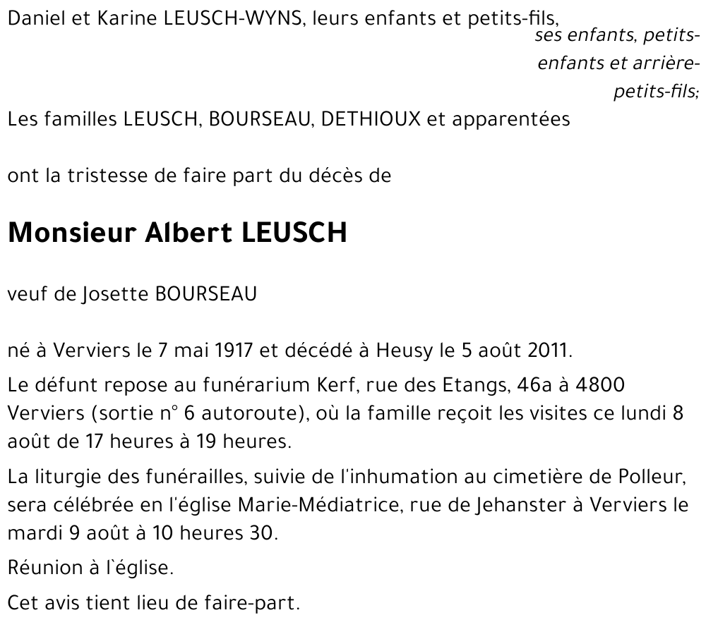 Albert LEUSCH