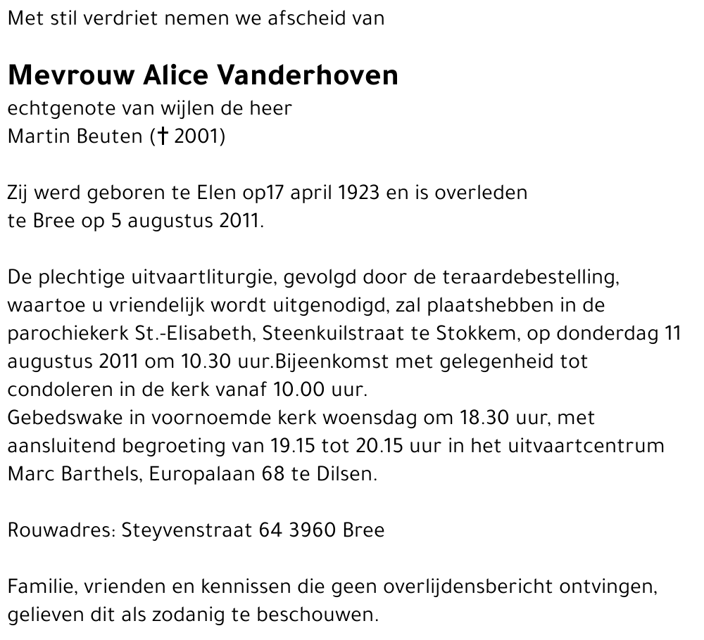 Alice Vanderhoven
