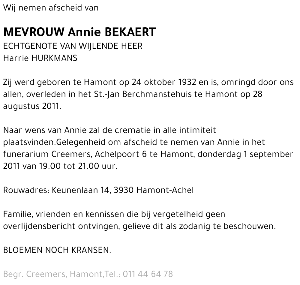 Annie Bekaert