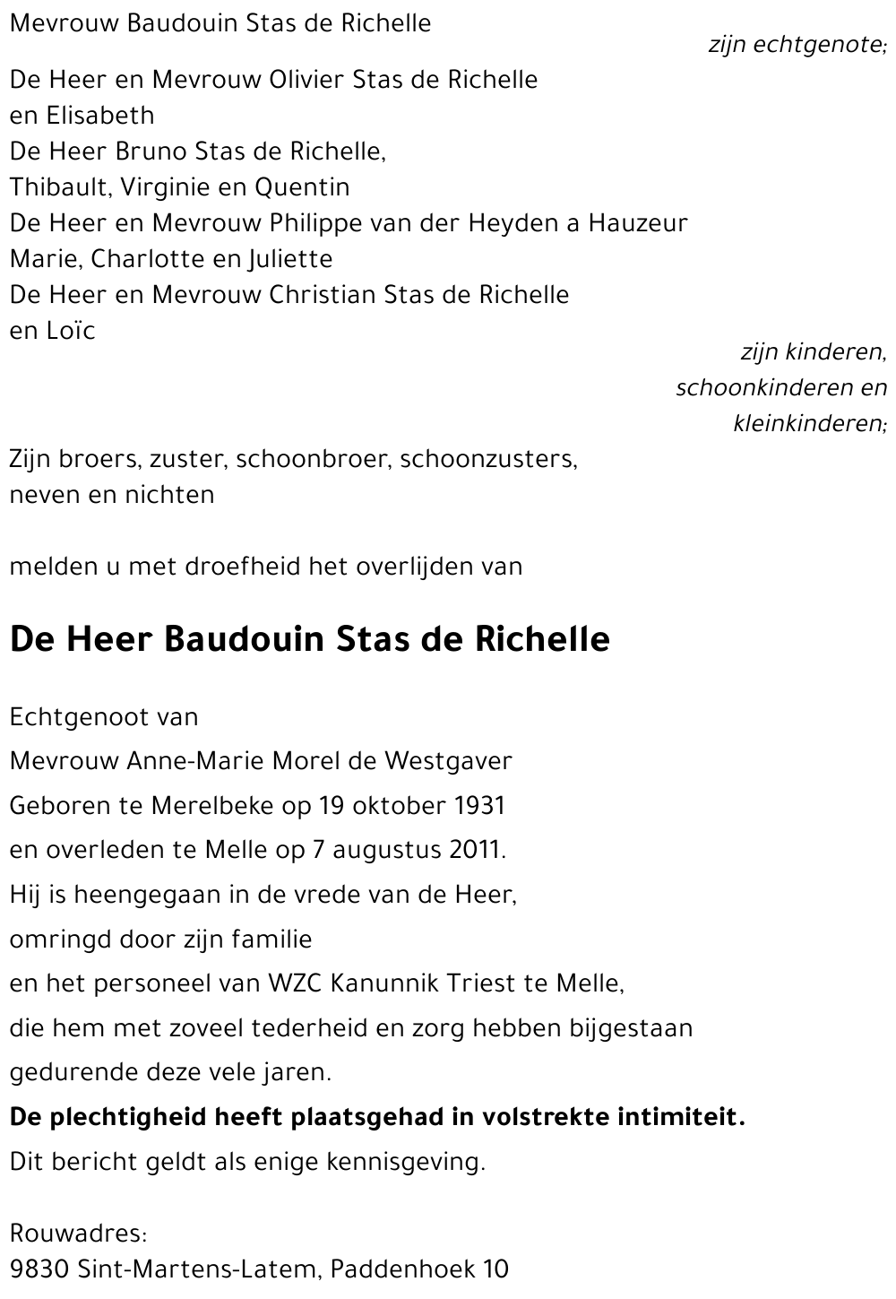 Baudouin Stas de Richelle