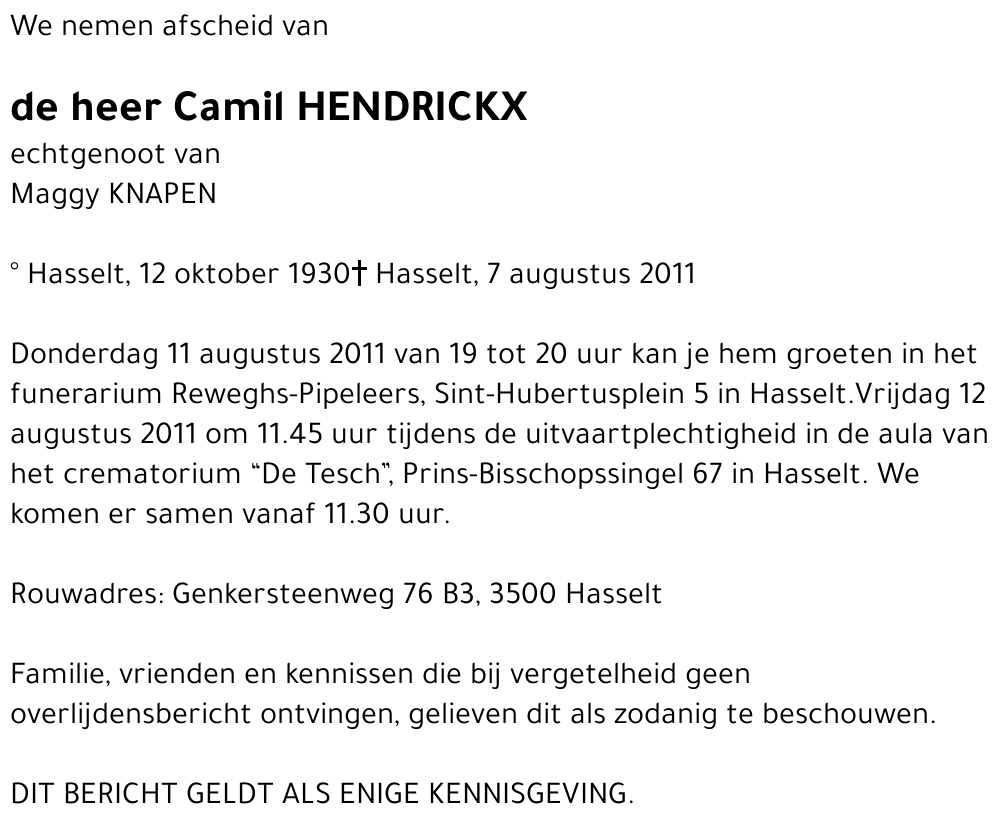 Camil HENDRICKX