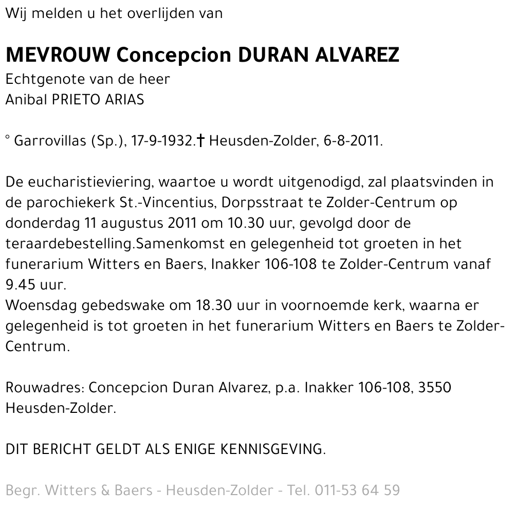 Concepcion Duran Alvarez