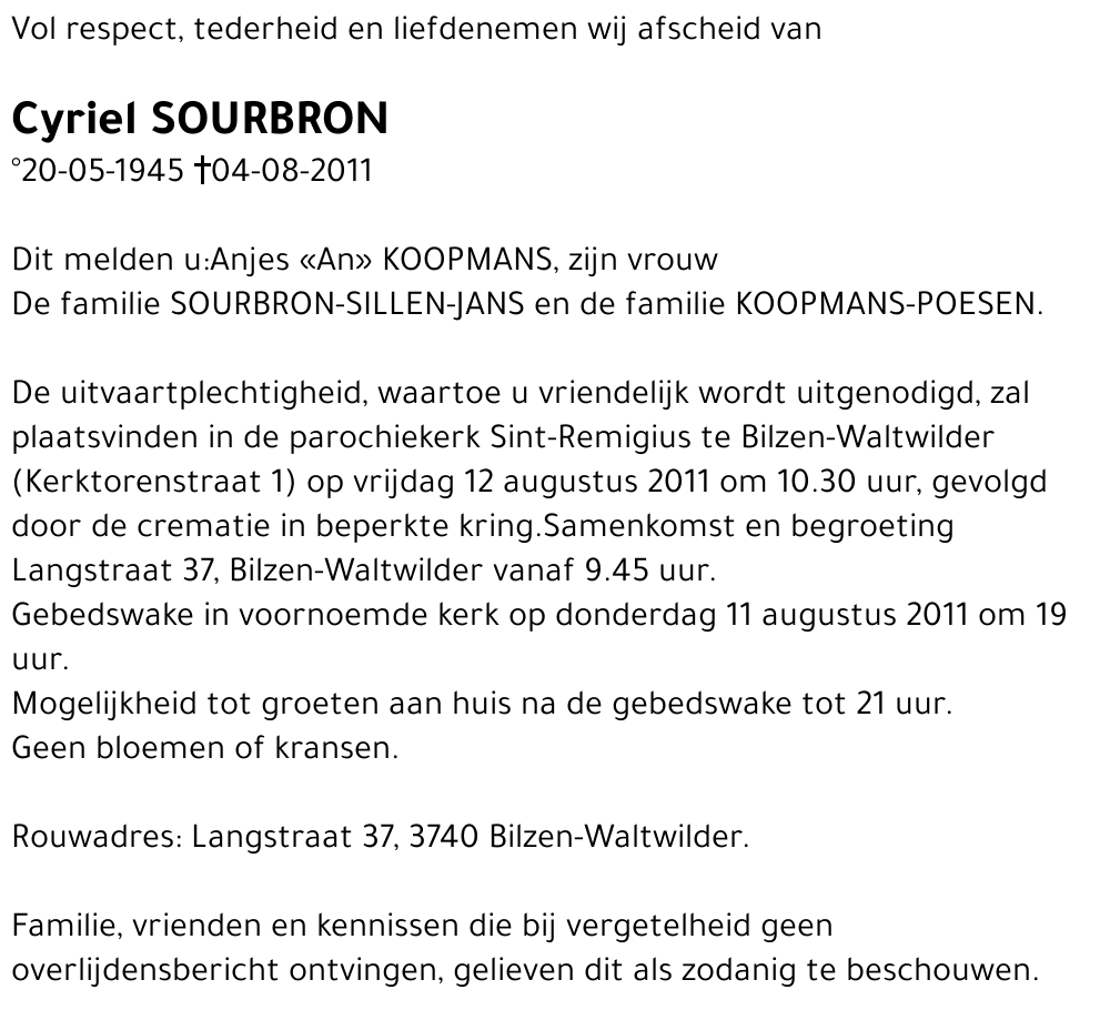 Cyriel Sourbron