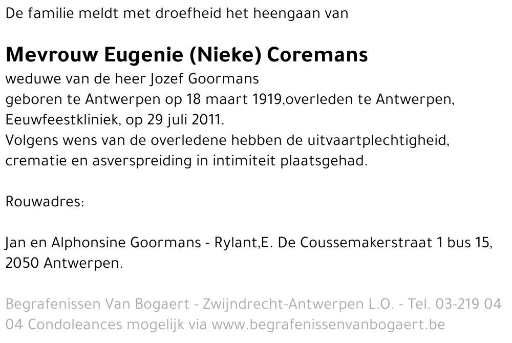 Eugenie Coremans