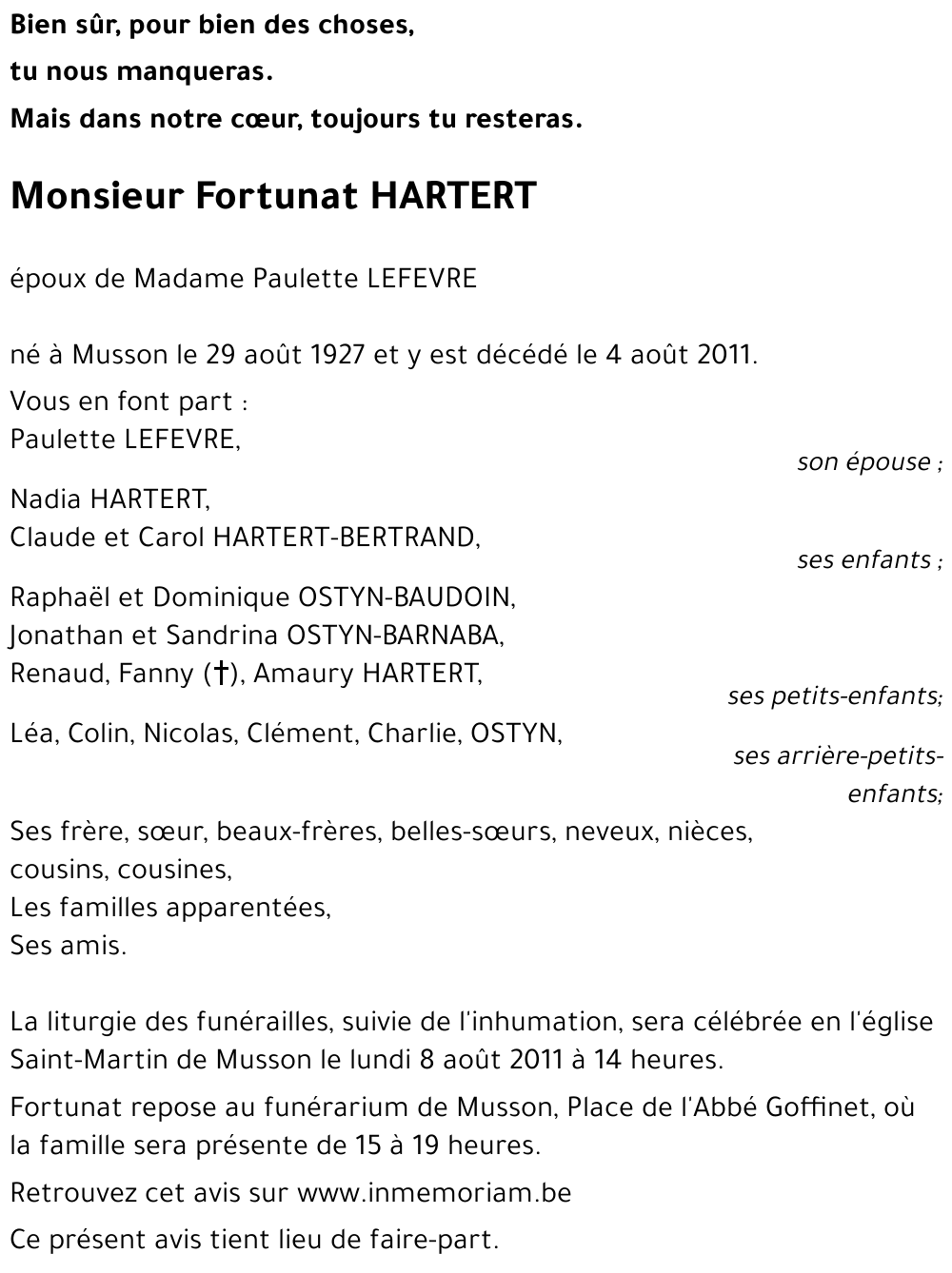 Fortunat HARTERT