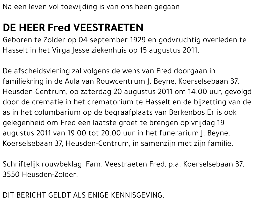 Fred Veestraeten