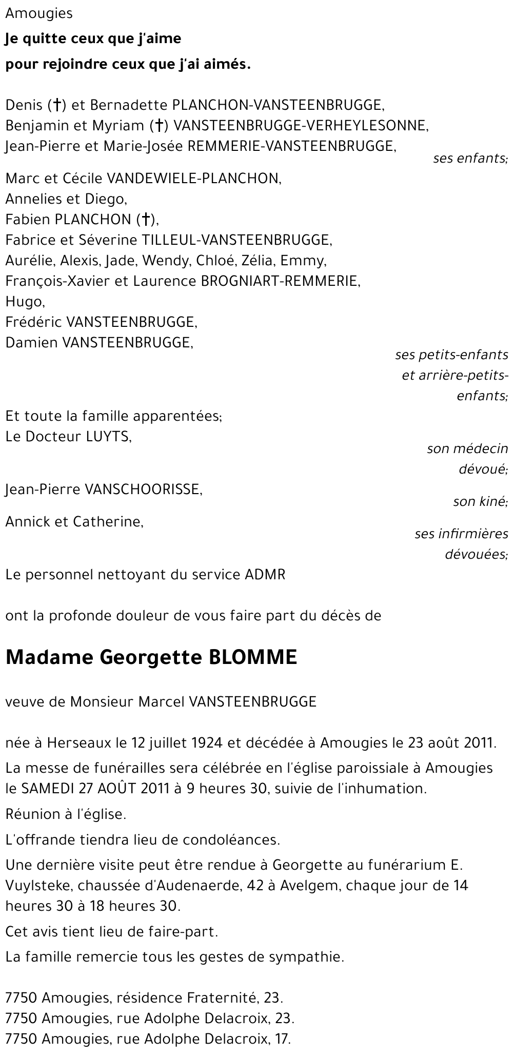 Georgette BLOMME