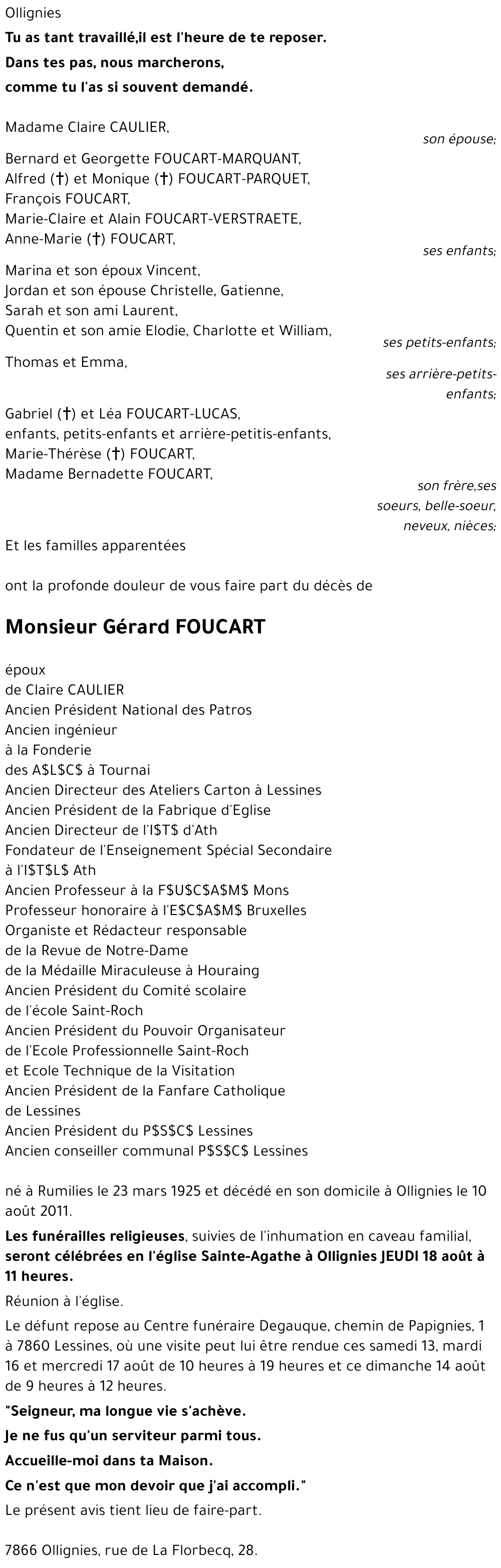 Gérard FOUCART
