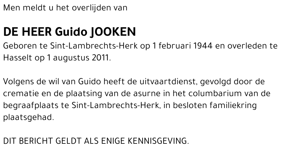 Guido JOOKEN