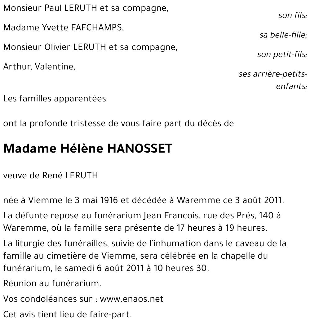 Hélène HANOSSET
