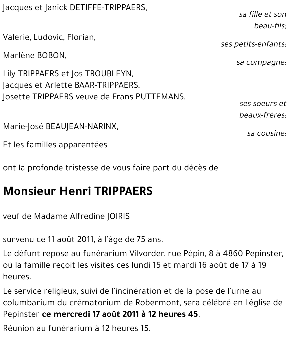 Henri TRIPPAERS