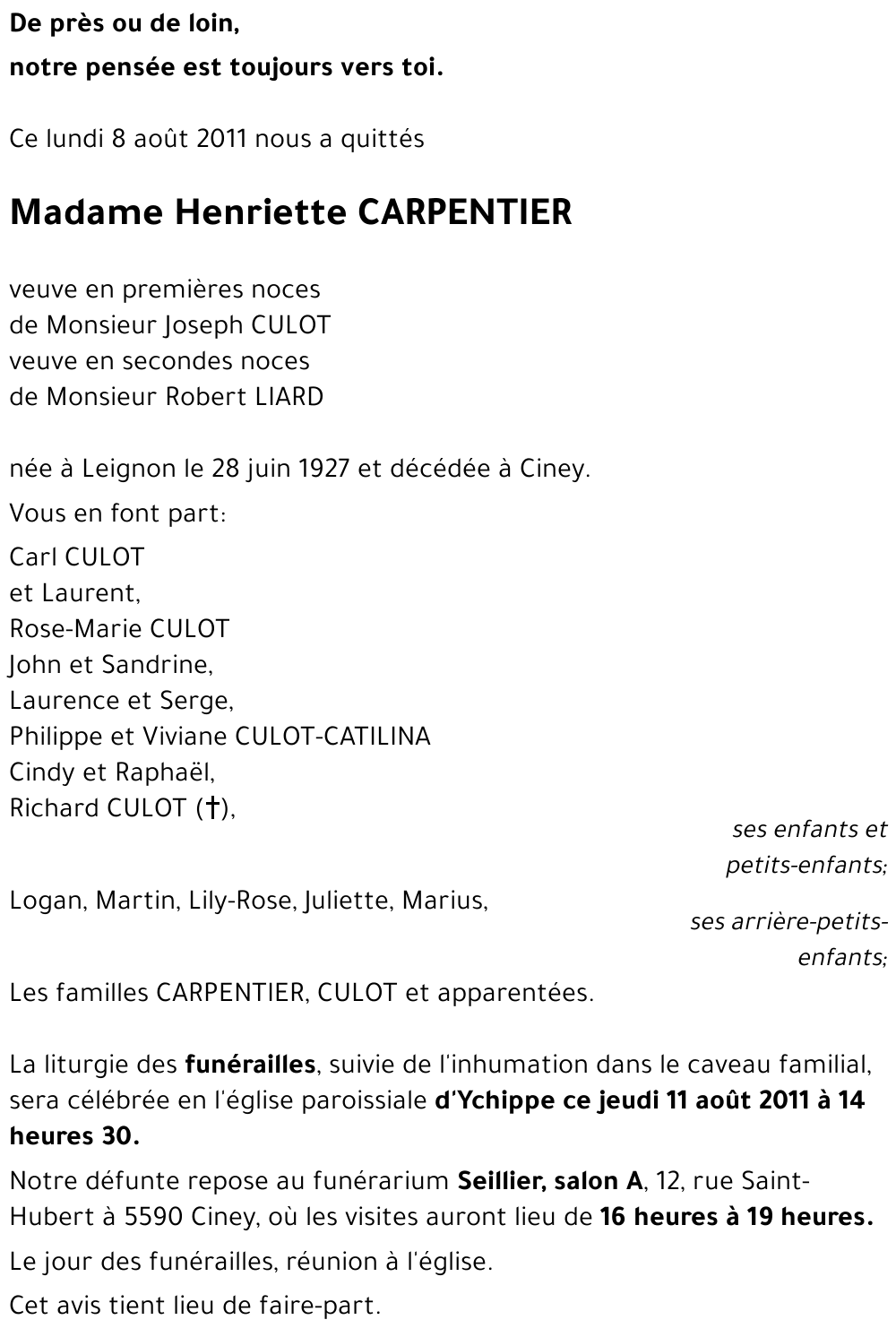 Henriette CARPENTIER