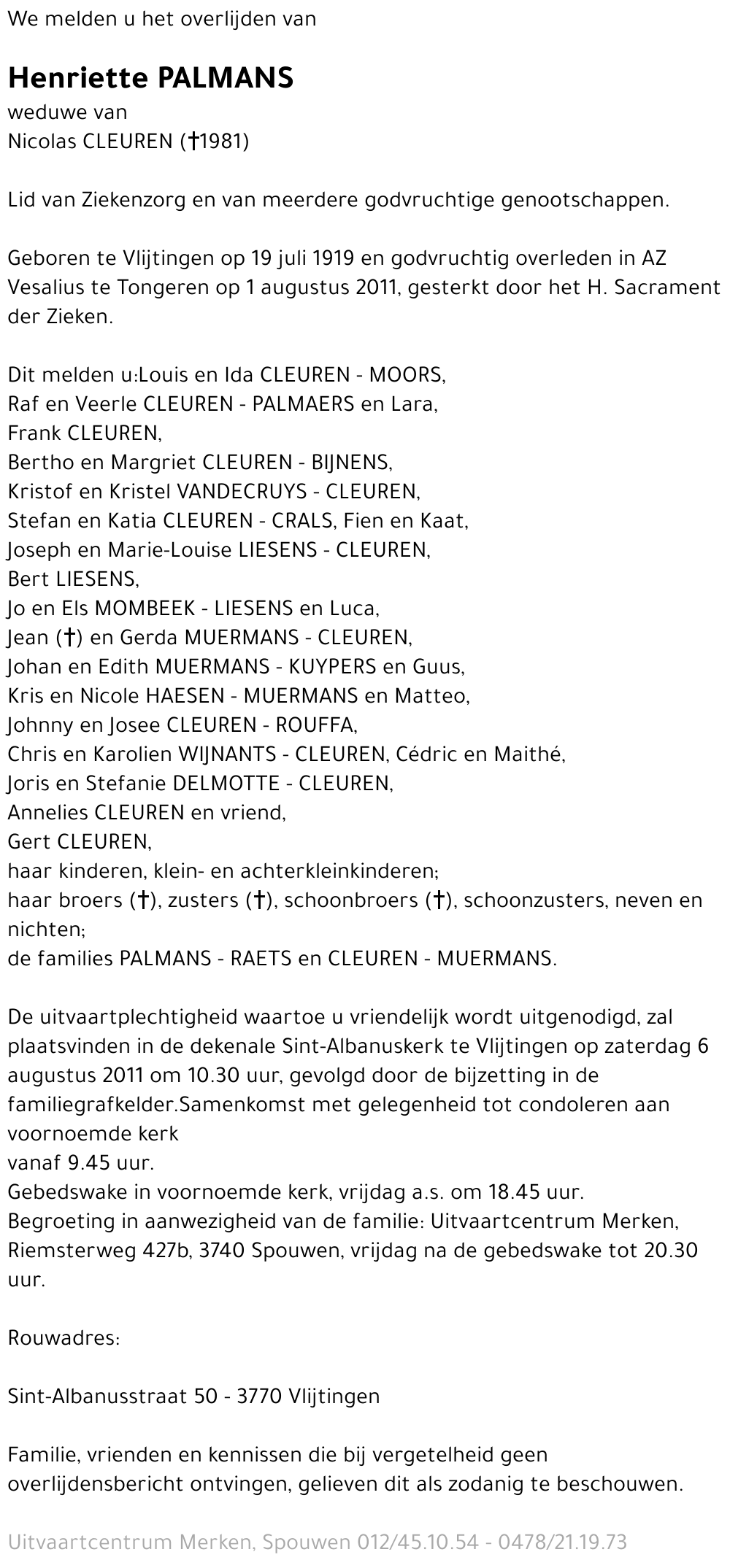 Henriette Palmans