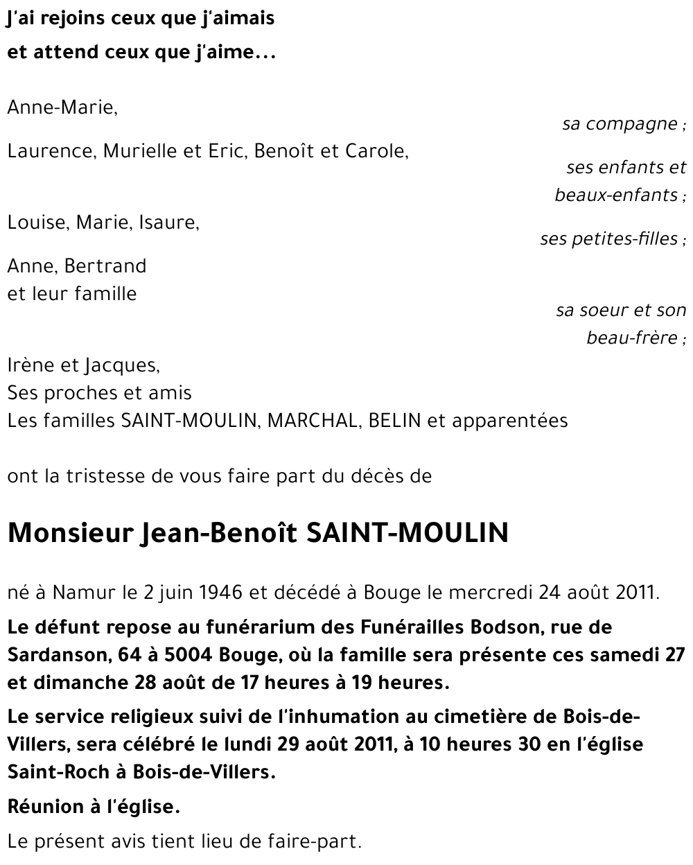 Jean-Benoît SAINT-MOULIN