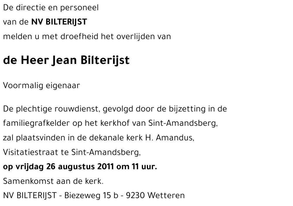 Jean Bilterijst